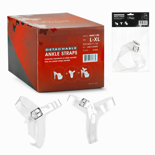 PLEASER Clear Detachable Ankle Straps