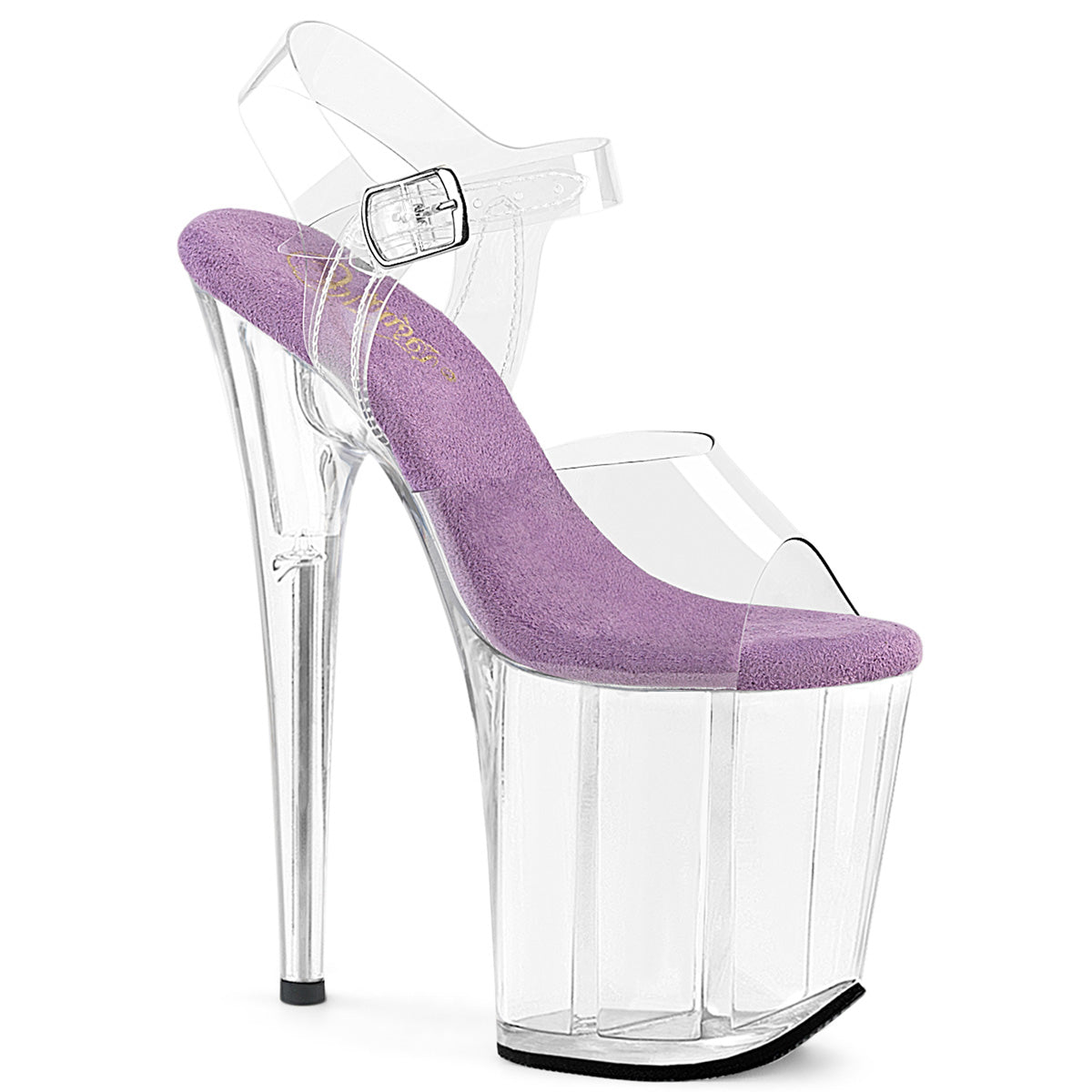 FLAMINGO-808 CLEAR LAVENDER CLEAR ANKLE STRAP SANDAL