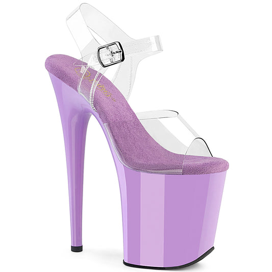 FLAMINGO-808 CLEAR LAVENDER ANKLE STRAP SANDAL