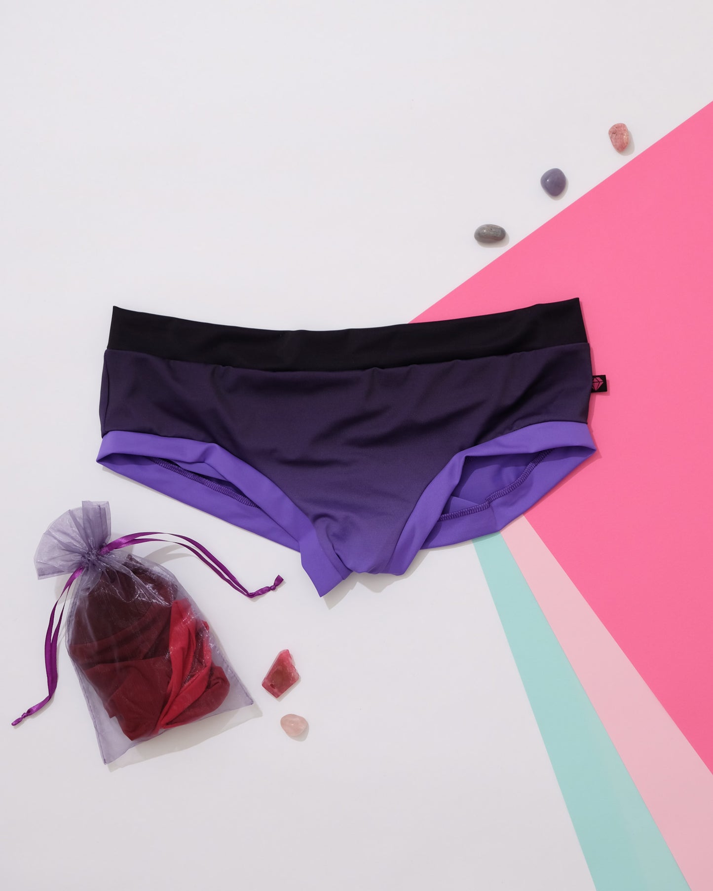 Royal Rumble Purple Low Ride Booty Shorts
