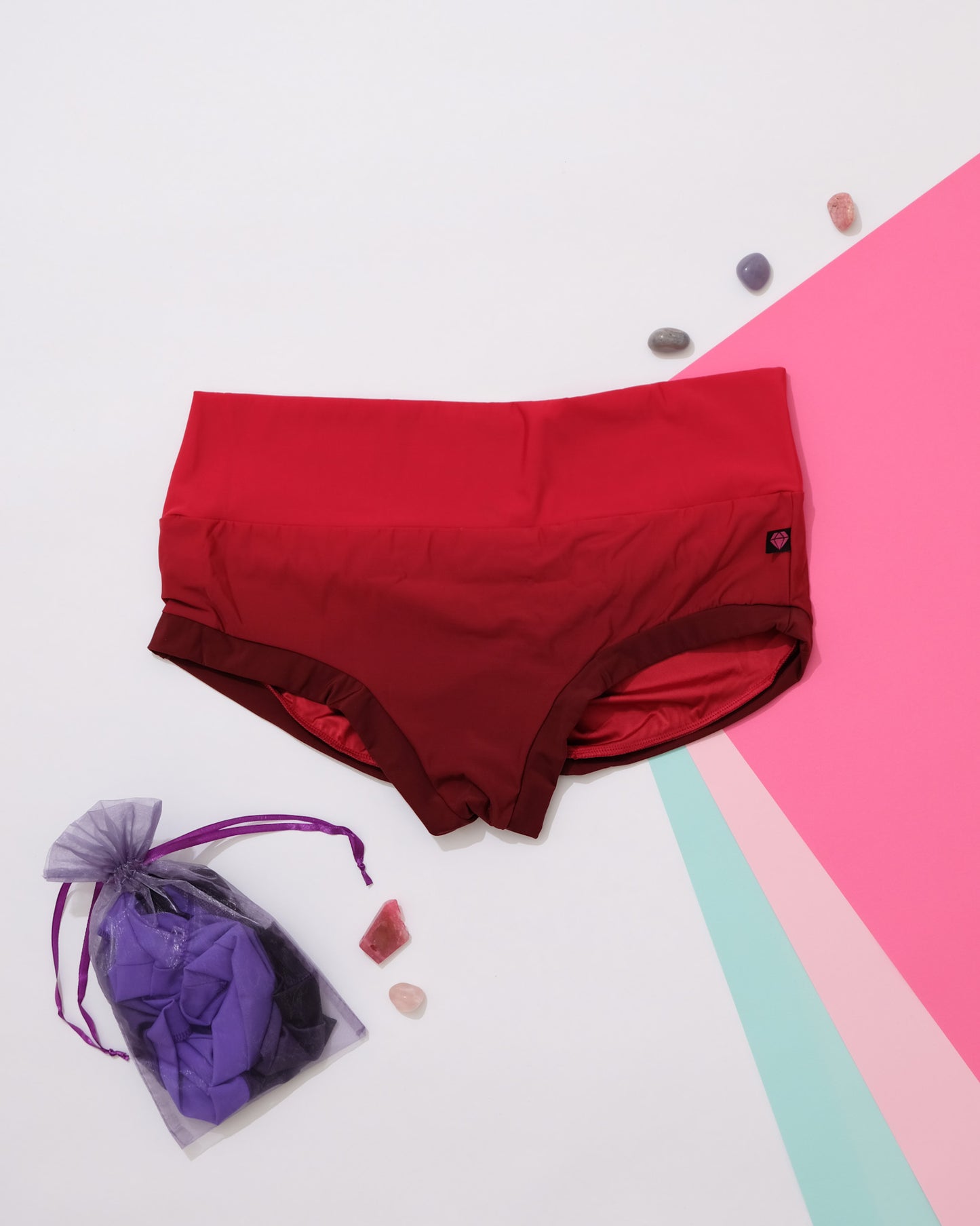 Devil Red High Waisted Shorts