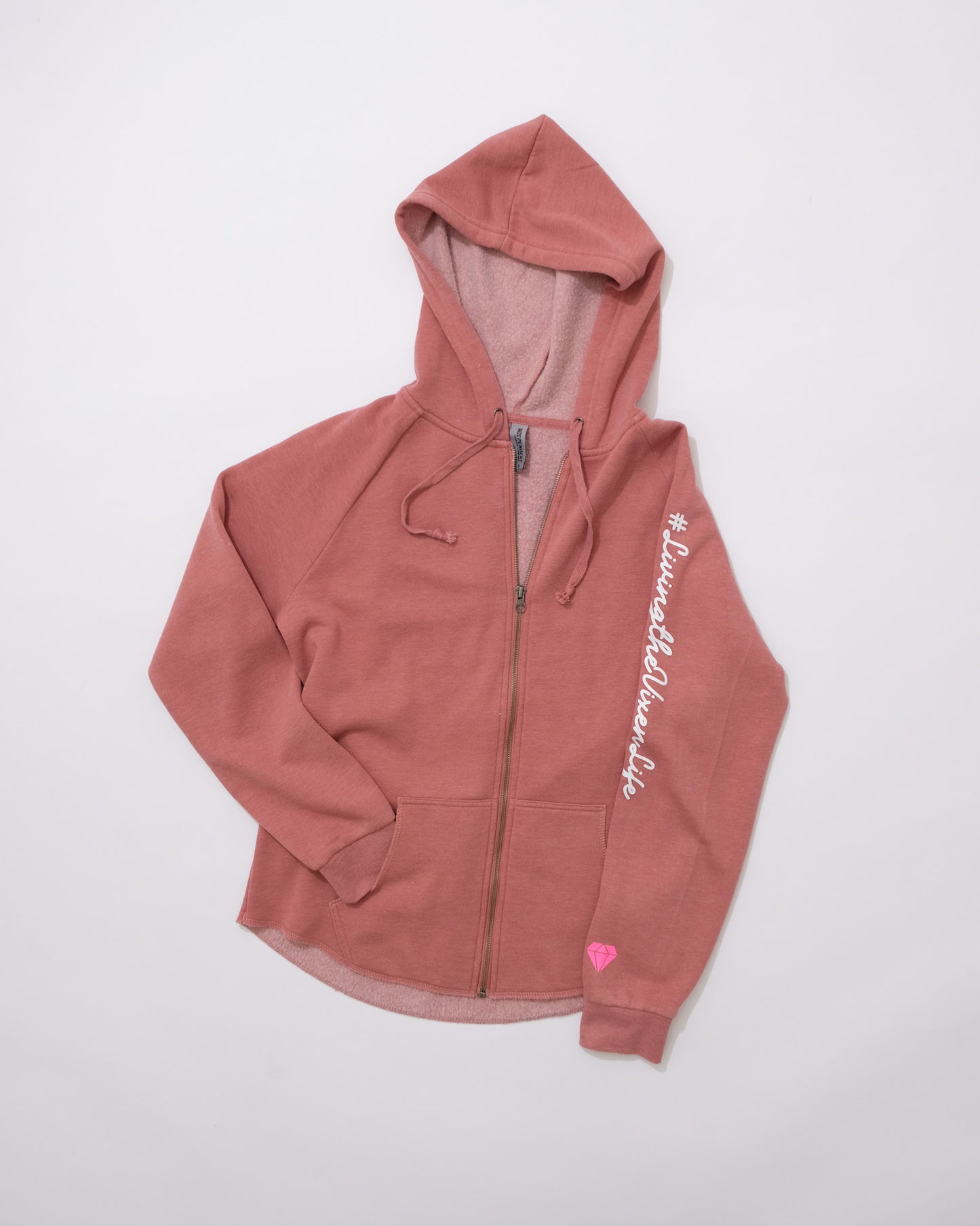 #livingthevixenlife Zippered Hoodie