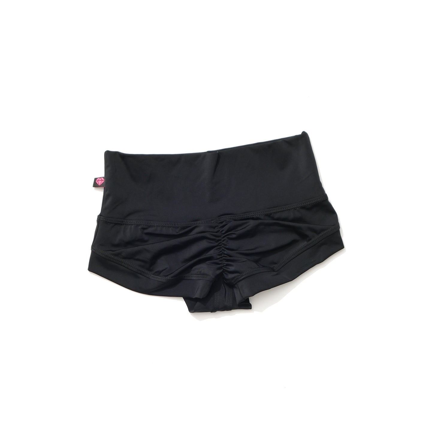 Black High-waisted Booty Shorts