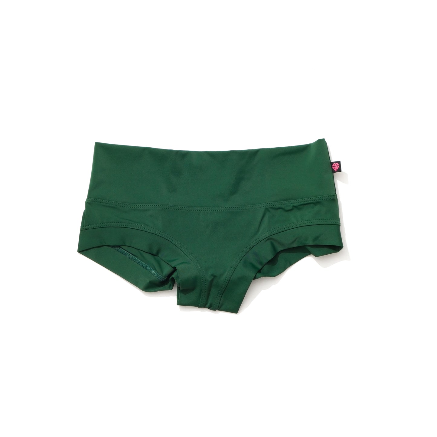 Hunter Green High-Waisted Shorts