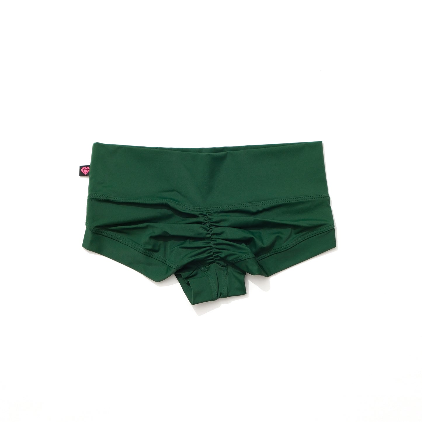 Hunter Green High-Waisted Shorts